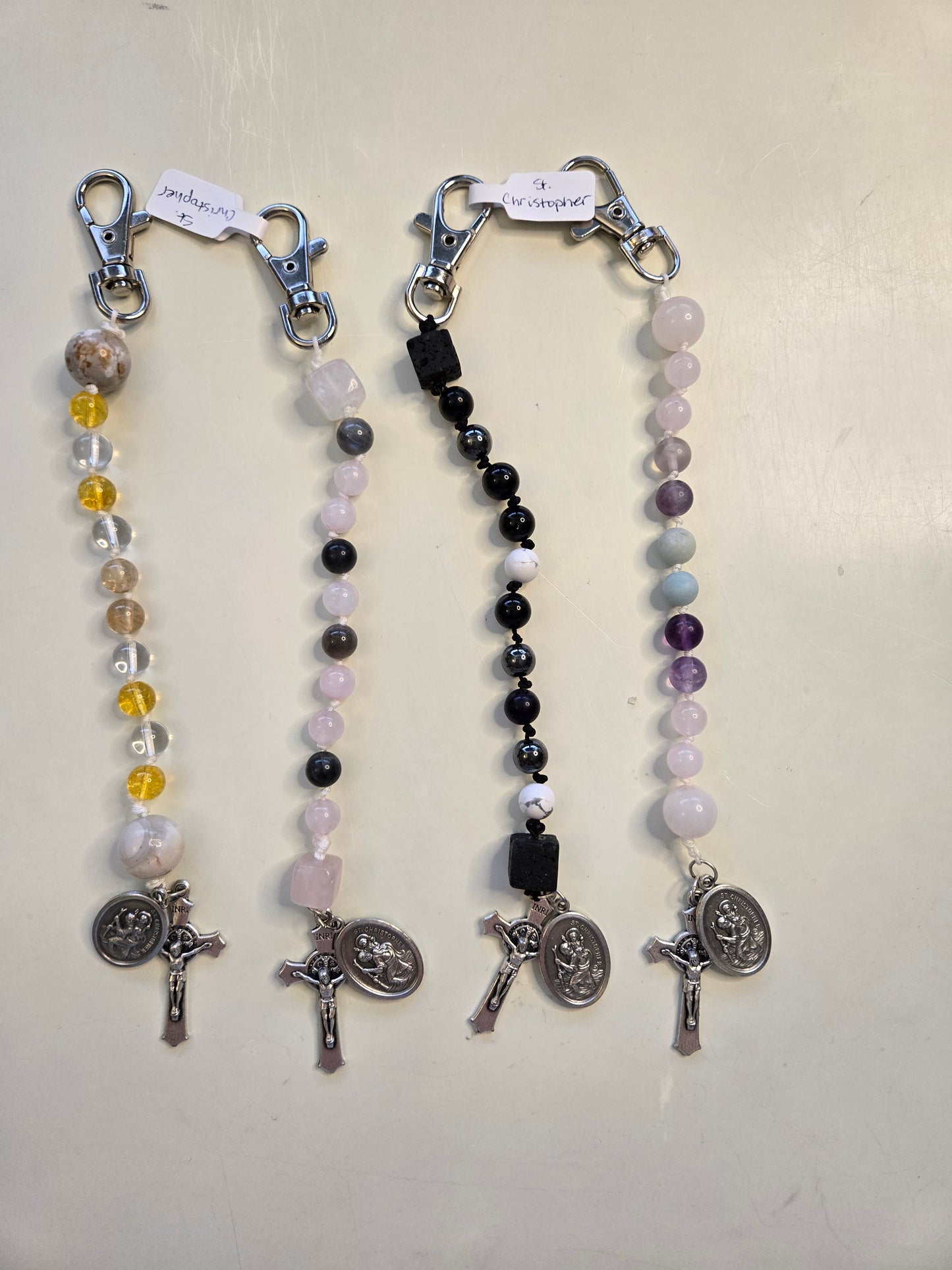 Mini Rosary with St. Christopher Medal