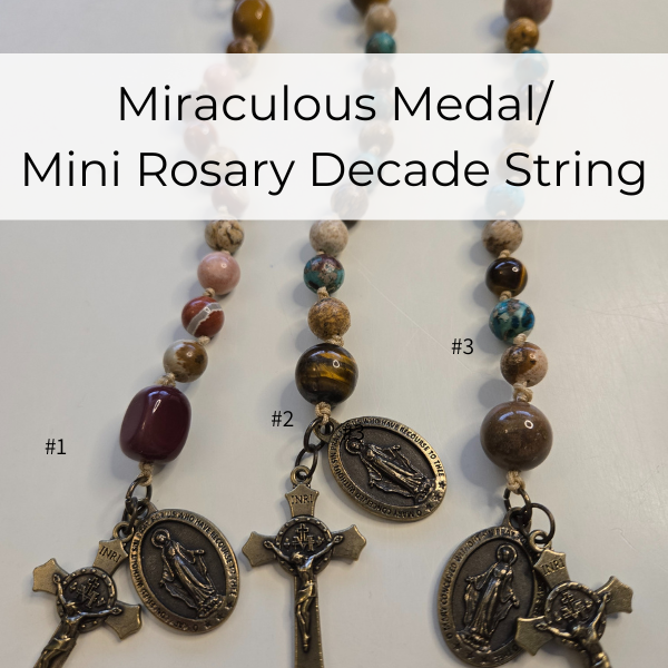 Mini Rosary with Bronze Miraculous Medal