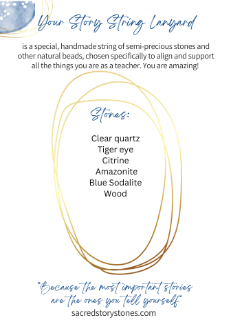 Citrine/wood/amazonite Teacher or Healer Lanyard