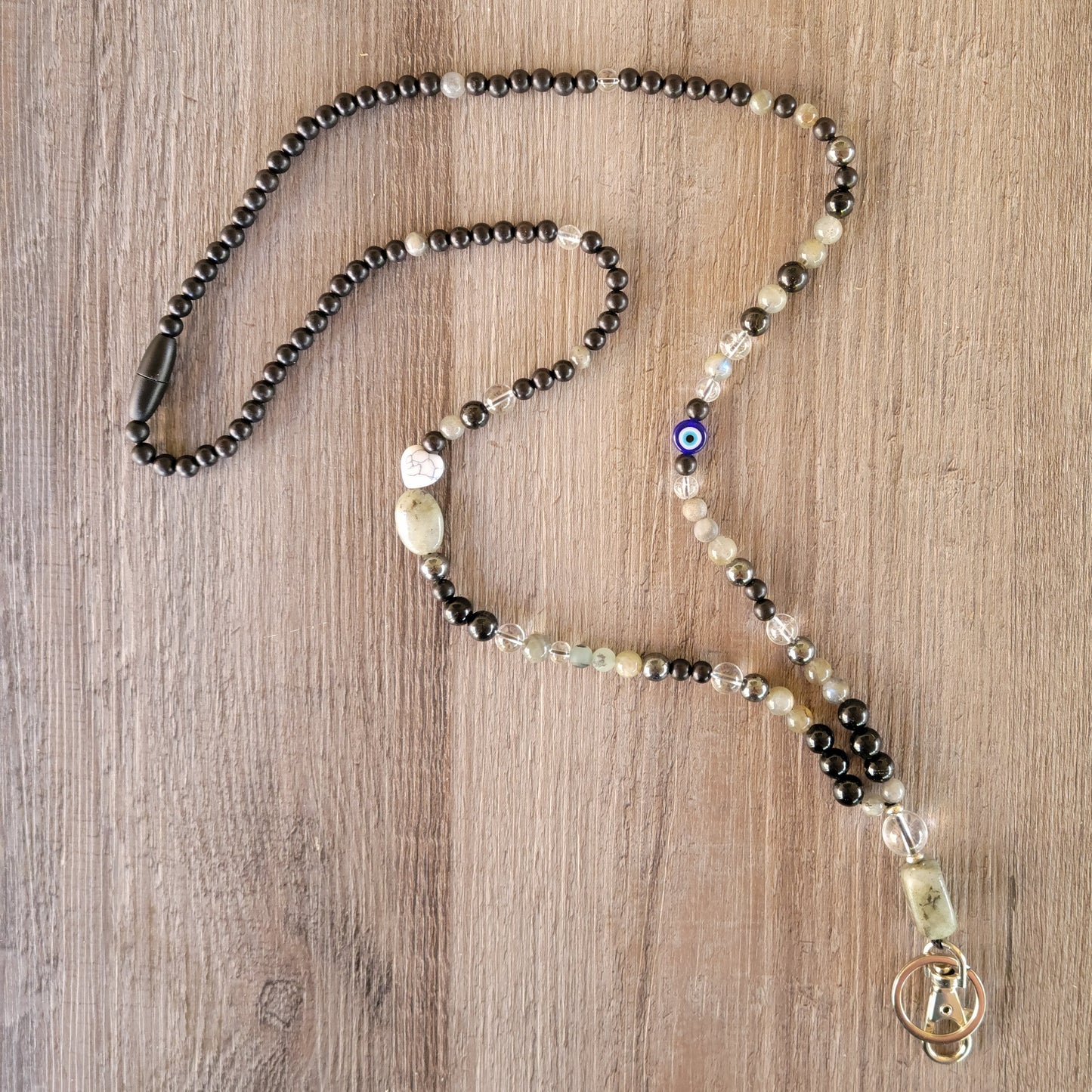 Black/grey Teacher or Healer Lanyard