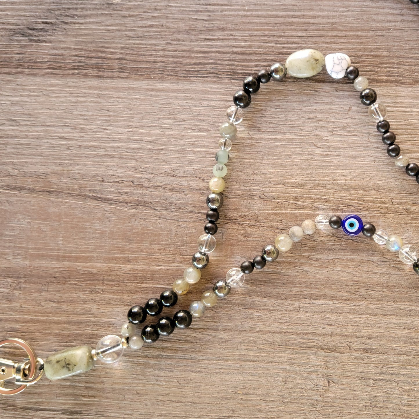 Black/grey Teacher or Healer Lanyard