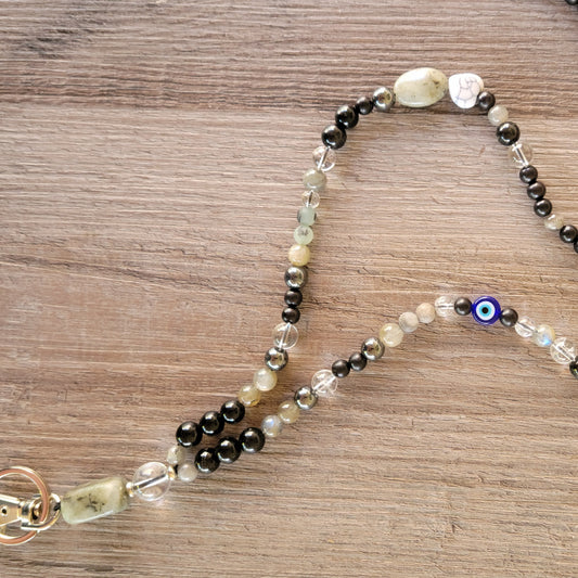 Black/grey Teacher or Healer Lanyard