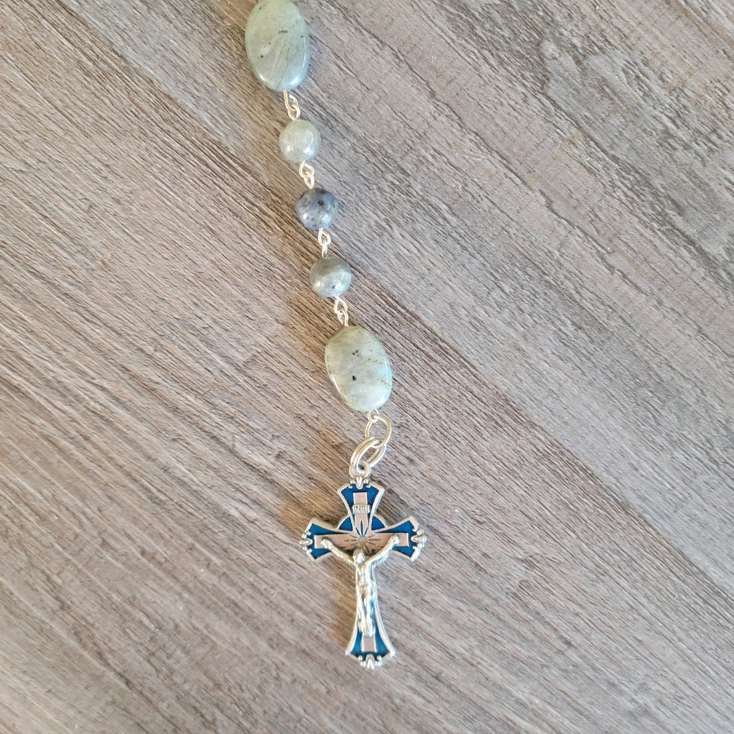 Labradorite/Blue Dumortierite Rosary