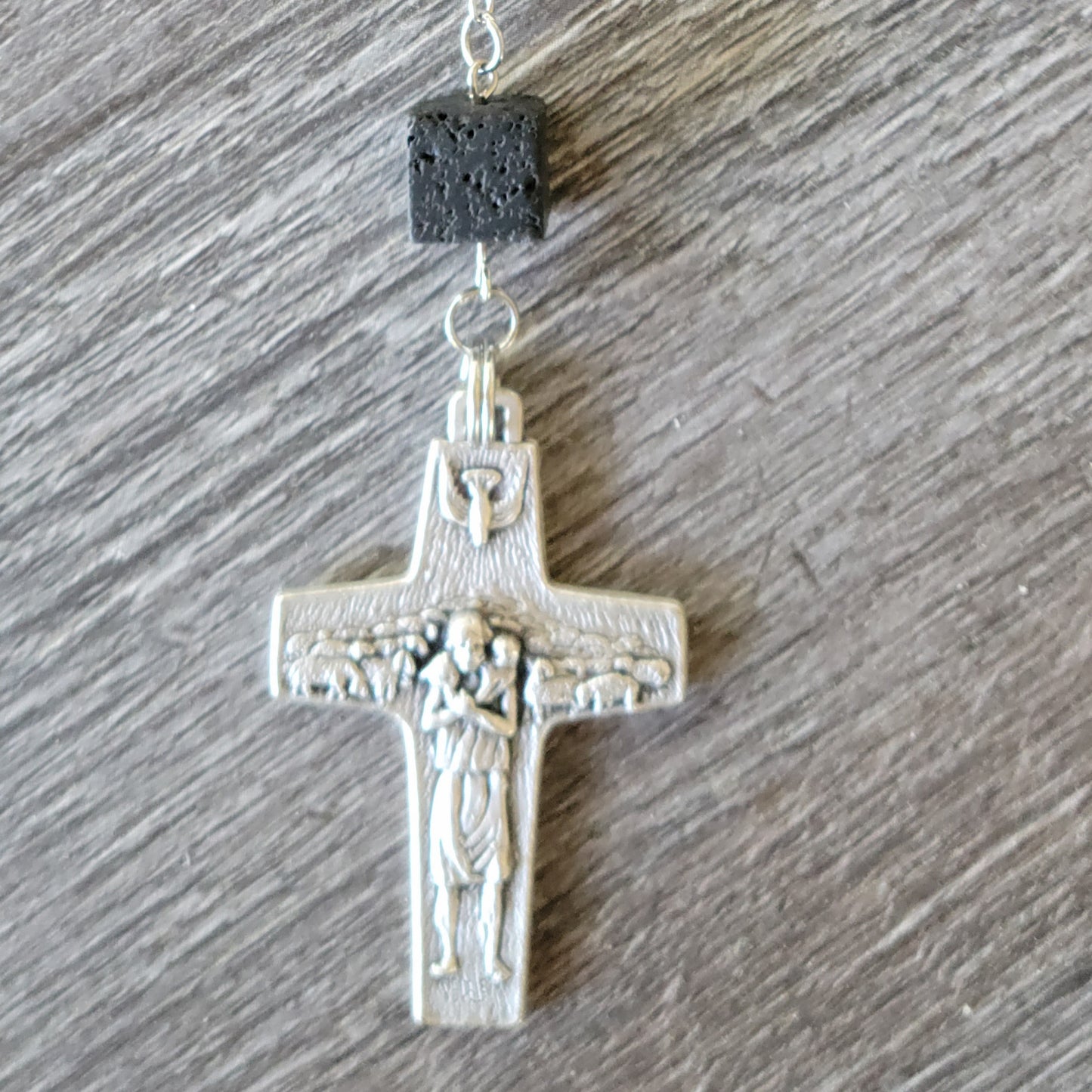 Black jasper/labradorite rosary