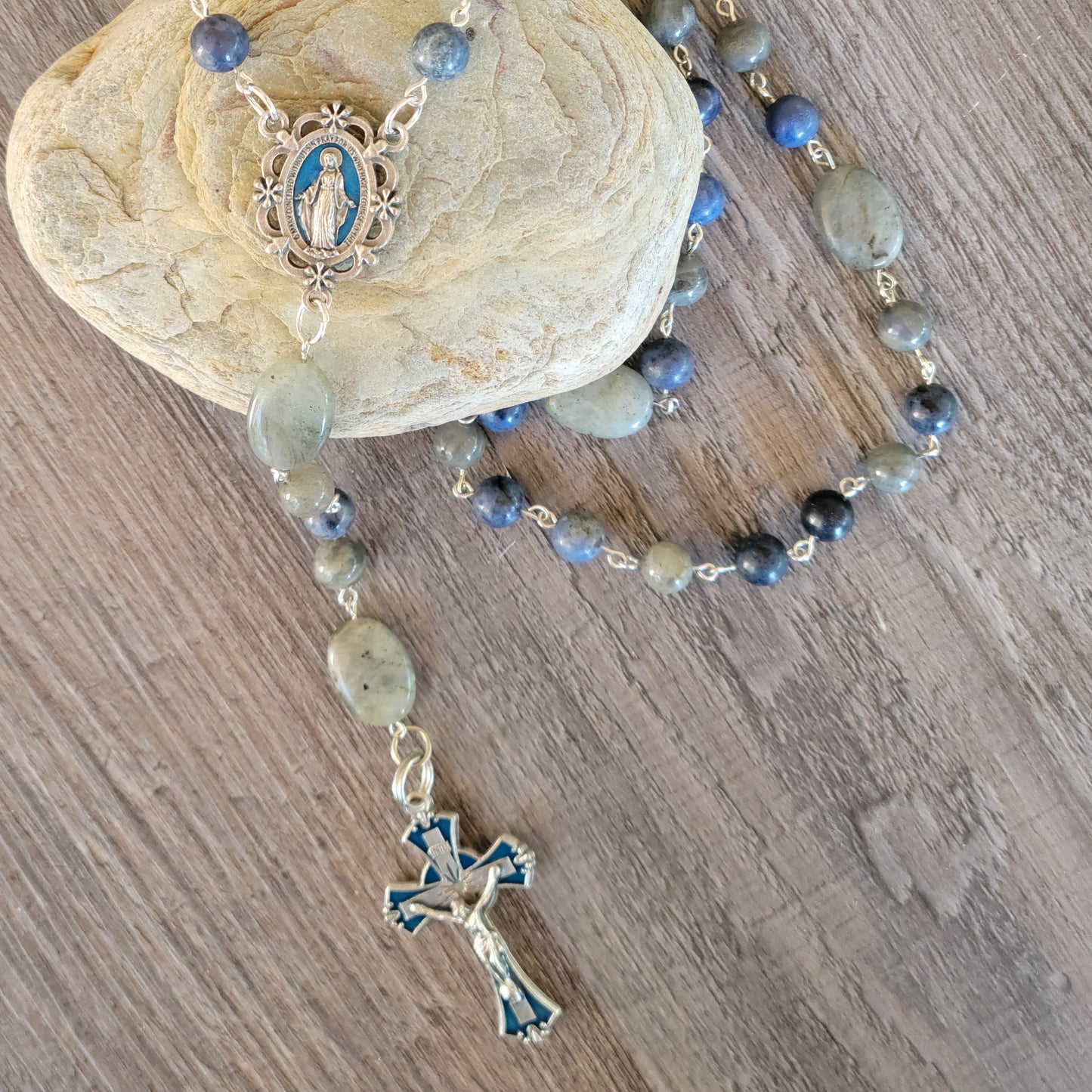 Labradorite/Blue Dumortierite Rosary