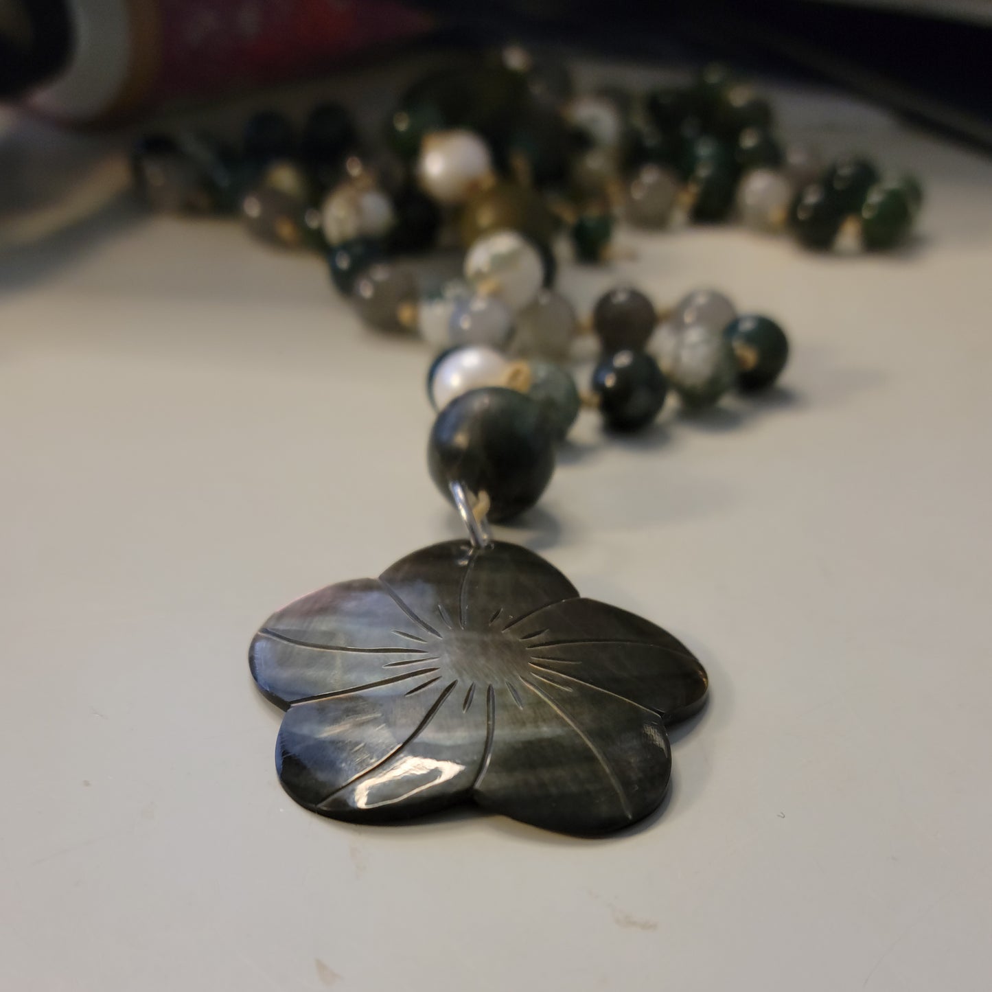Earthy Greens Rocky Mountain Meditation Necklace