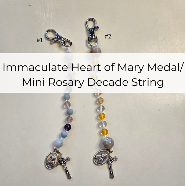Mini Rosary with Immaculate Heart of Mary medal