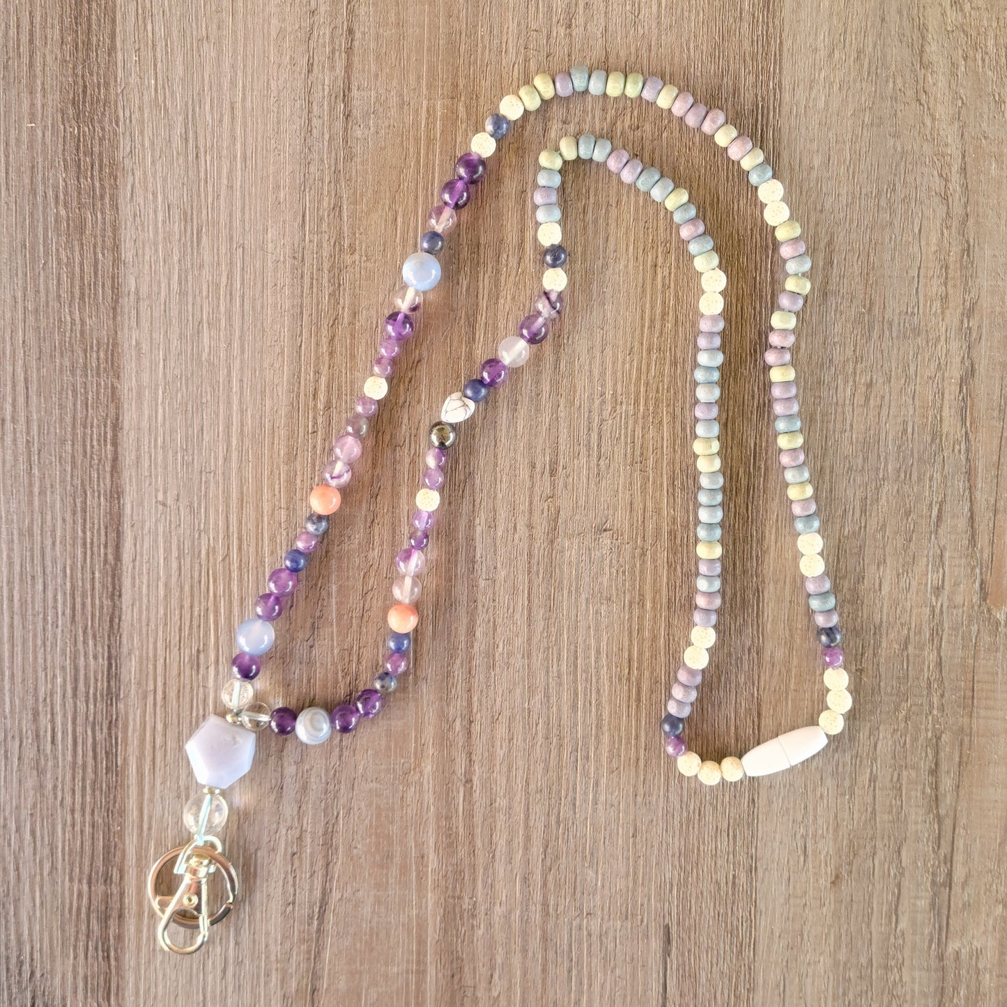 Purple/blues Teacher or Healer Lanyard