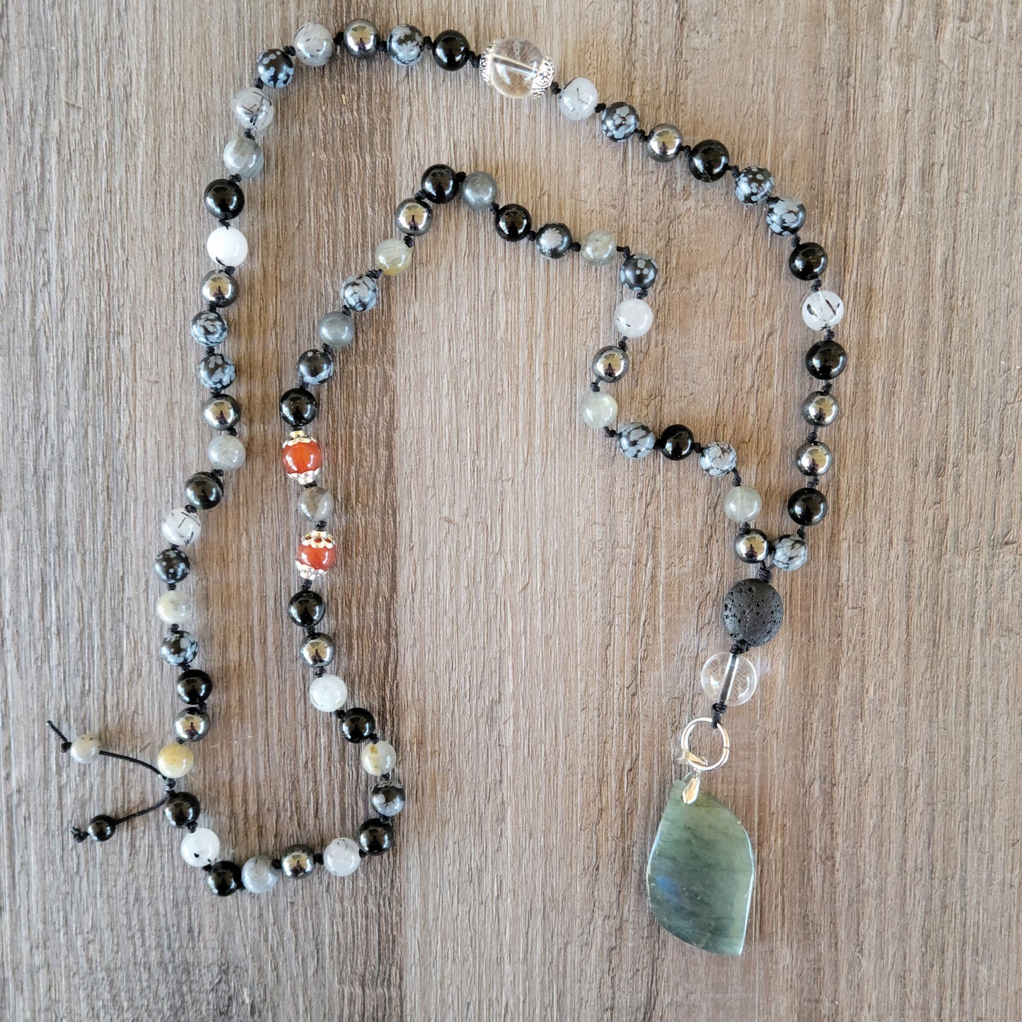 Black/Grey Rocky Mountain Meditation Necklace