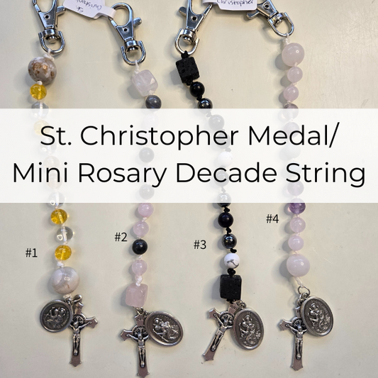 Mini Rosary with St. Christopher Medal
