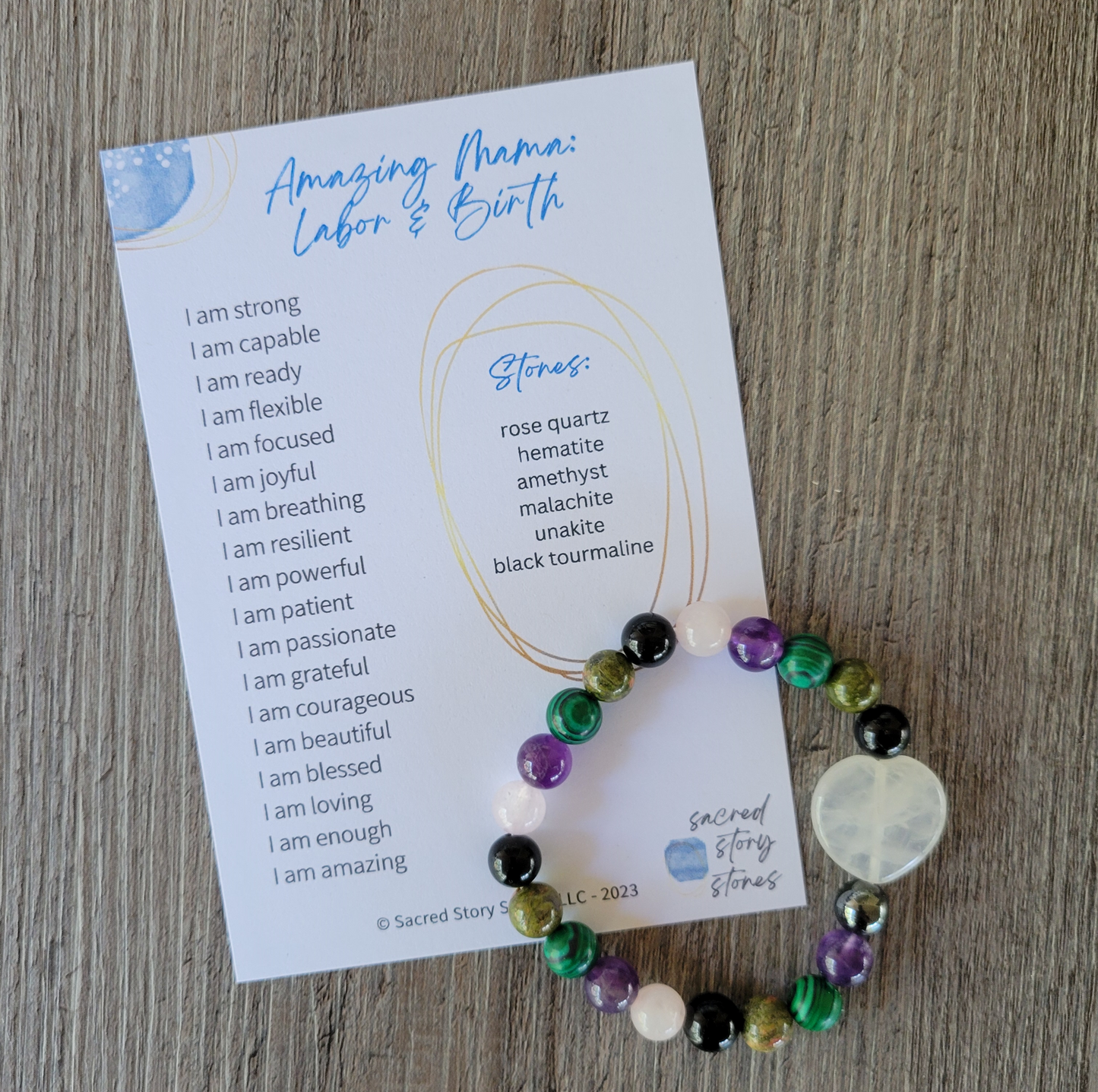 Amazing Mama - Labor & Birth Story String Bracelet