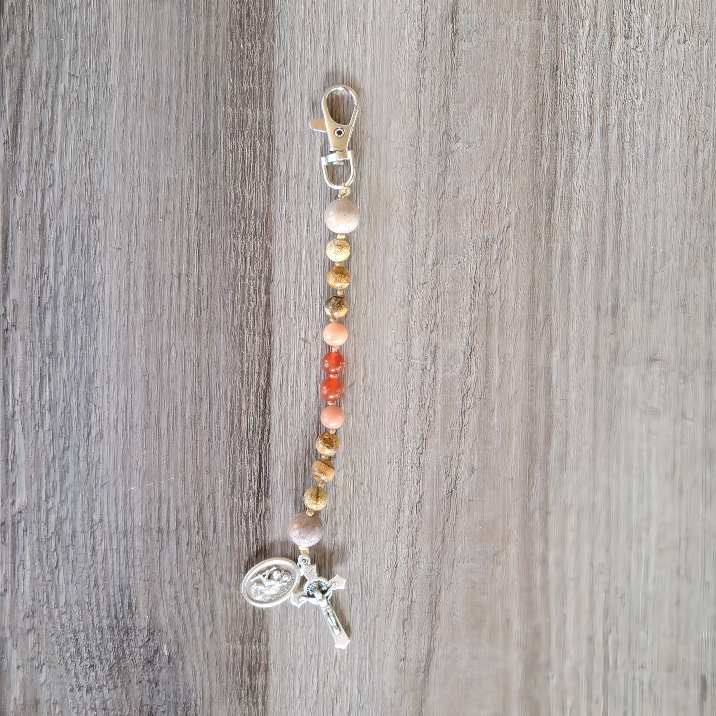 Browns/Orange/Reds Decade String- Mini Rosary
