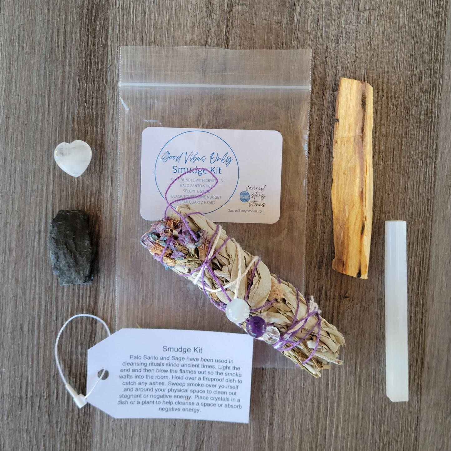 Good Vibes Only Smudge Kit- Purple